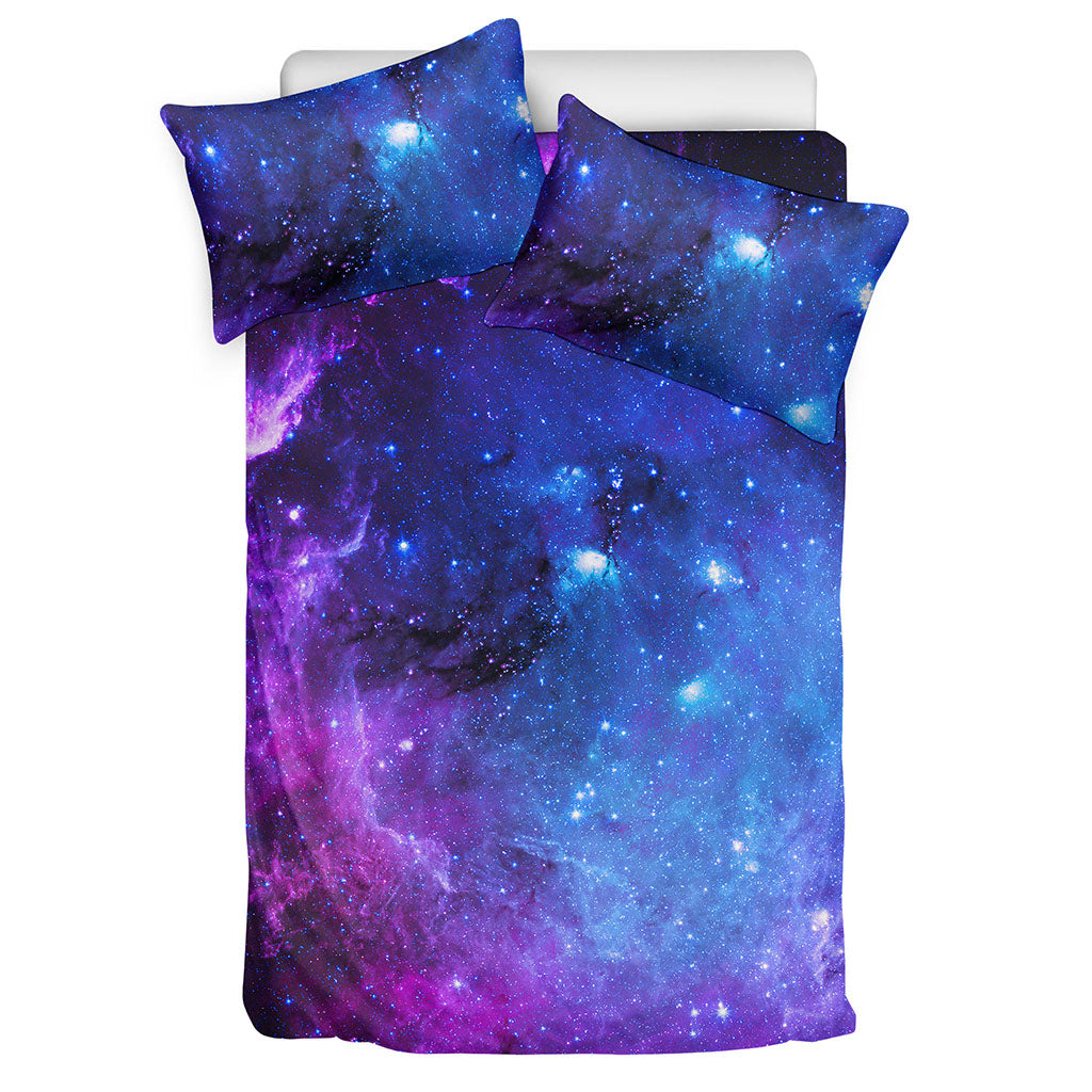 Purple Galaxy Space Blue Starfield Print Duvet Cover Bedding Set