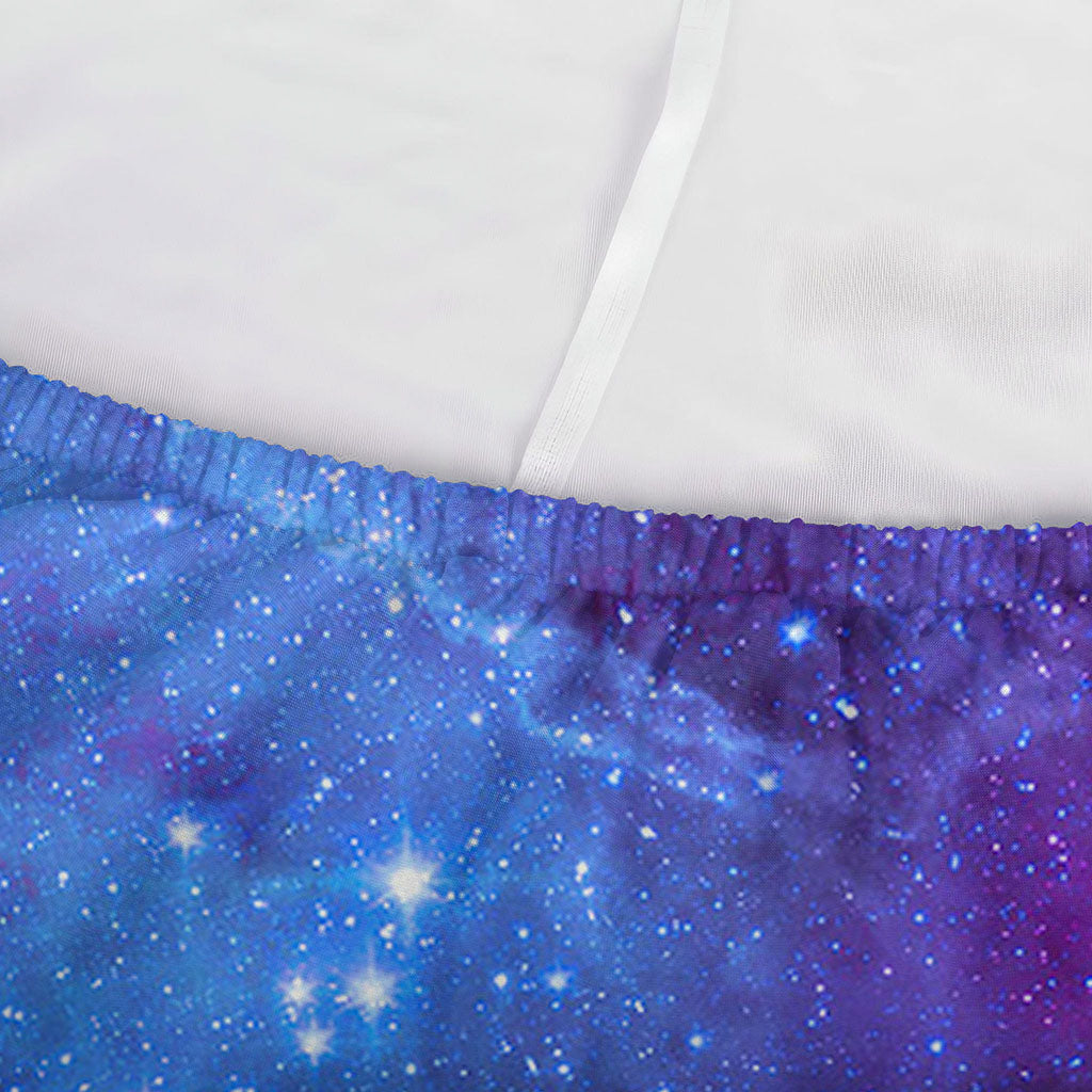 Purple Galaxy Space Blue Starfield Print Sofa Cover