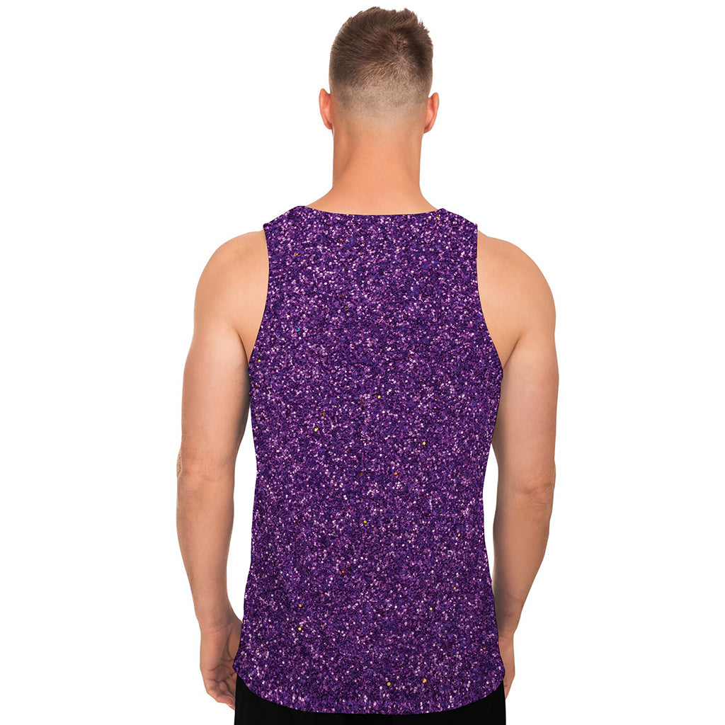 Purple Glitter Artwork Print (NOT Real Glitter) Men's Tank Top