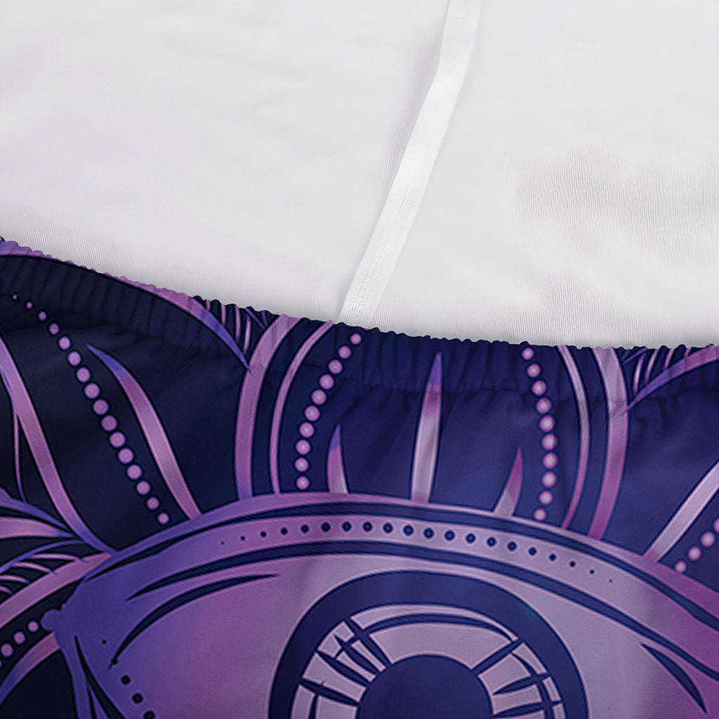 Purple Hamsa Hand Print Sofa Cover