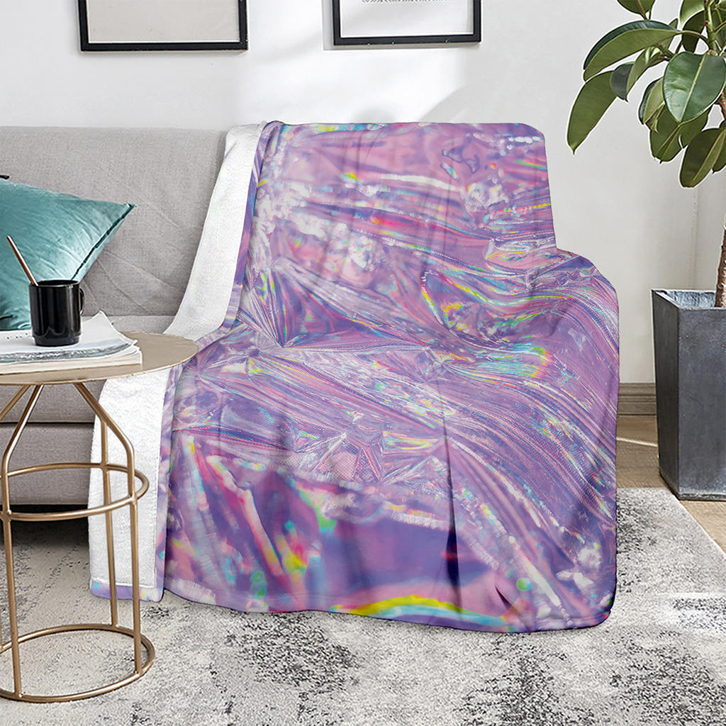 Purple Holographic Print Blanket