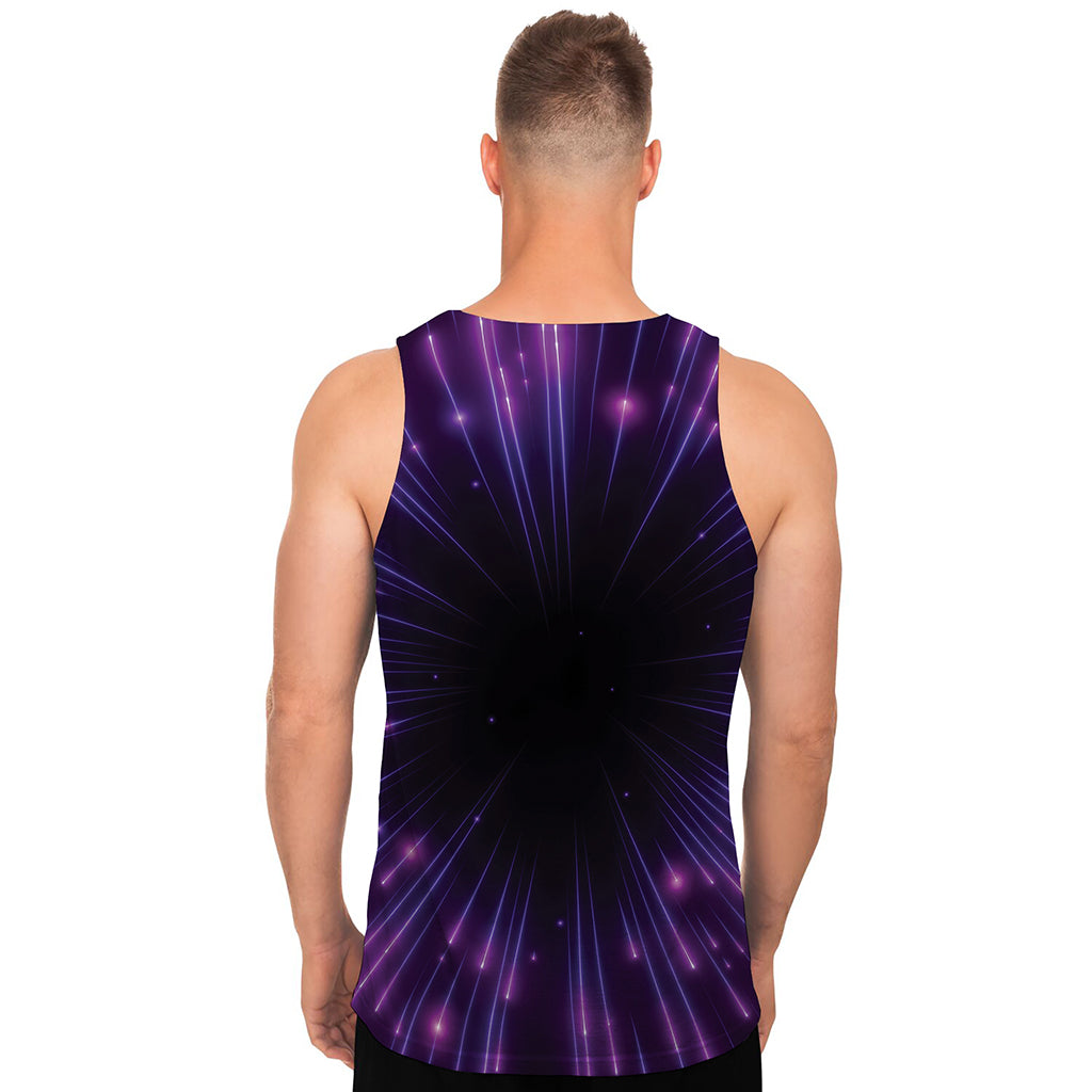 Purple Hyperspace Print Men's Tank Top