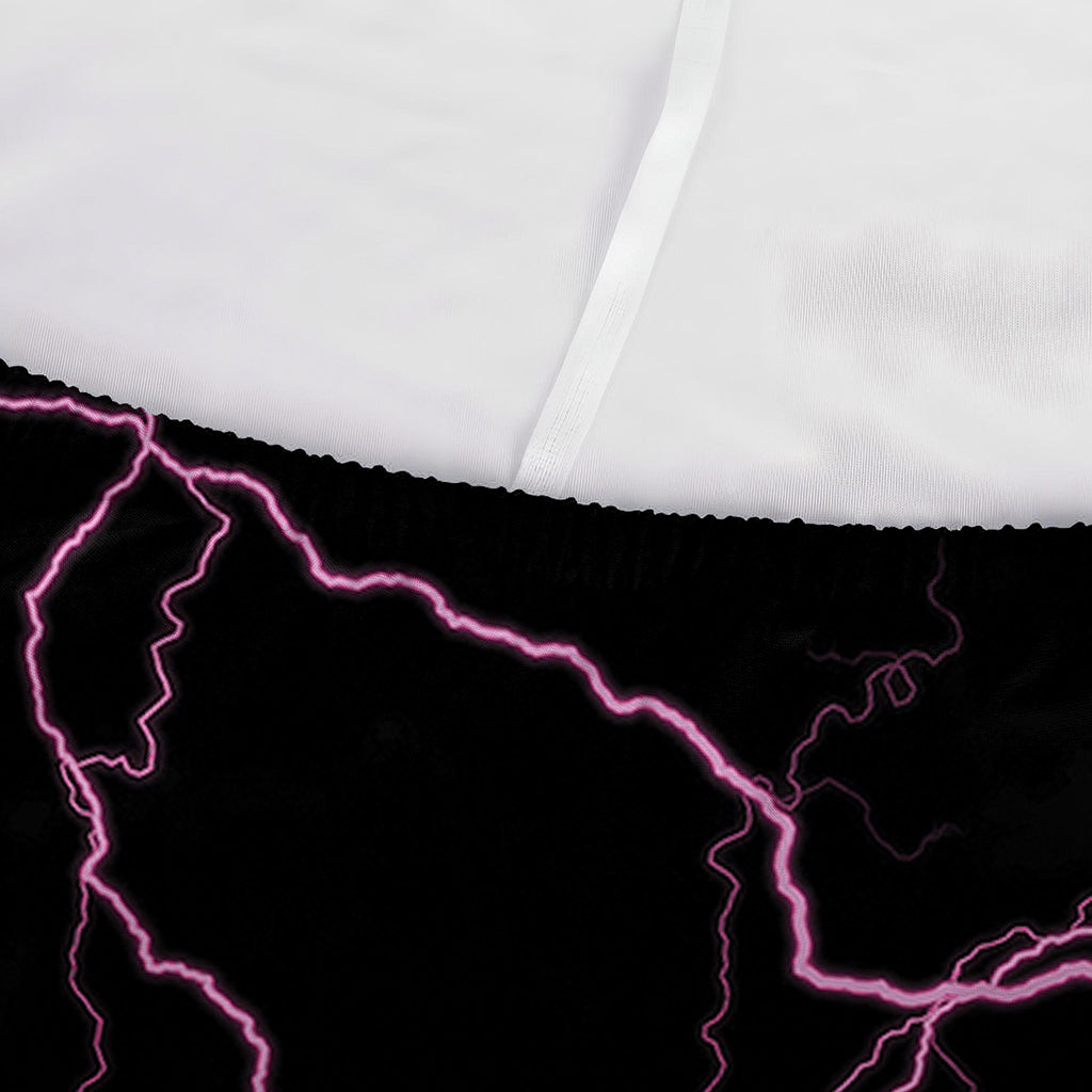 Purple Lightning Print Sofa Cover