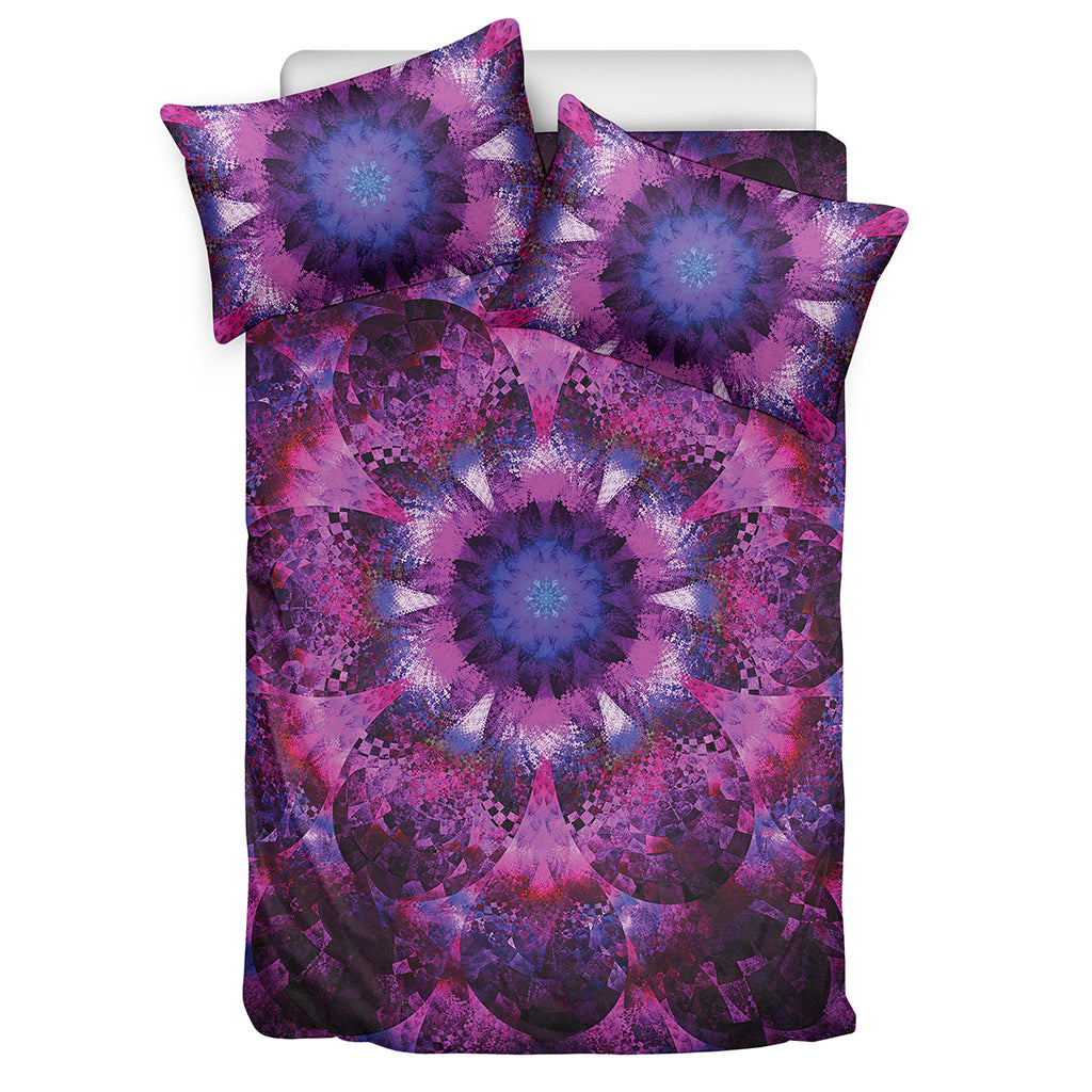 Purple Mandala Flower Print Duvet Cover Bedding Set