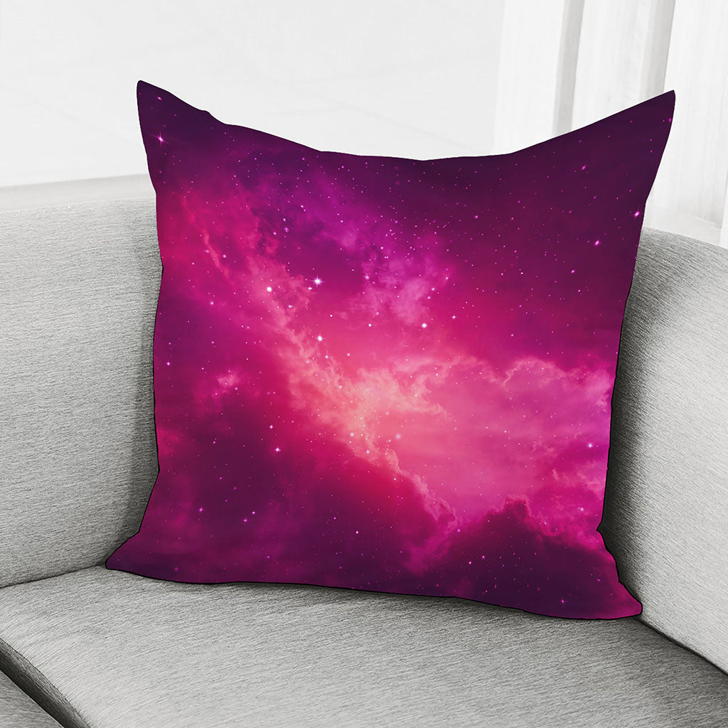 Purple Nebula Cloud Galaxy Space Print Pillow Cover