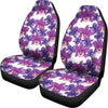 Purple Orchid Flower Pattern Print Universal Fit Car Seat Covers