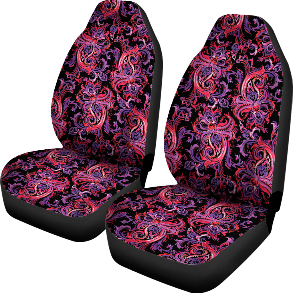 Purple Paisley Pattern Print Universal Fit Car Seat Covers