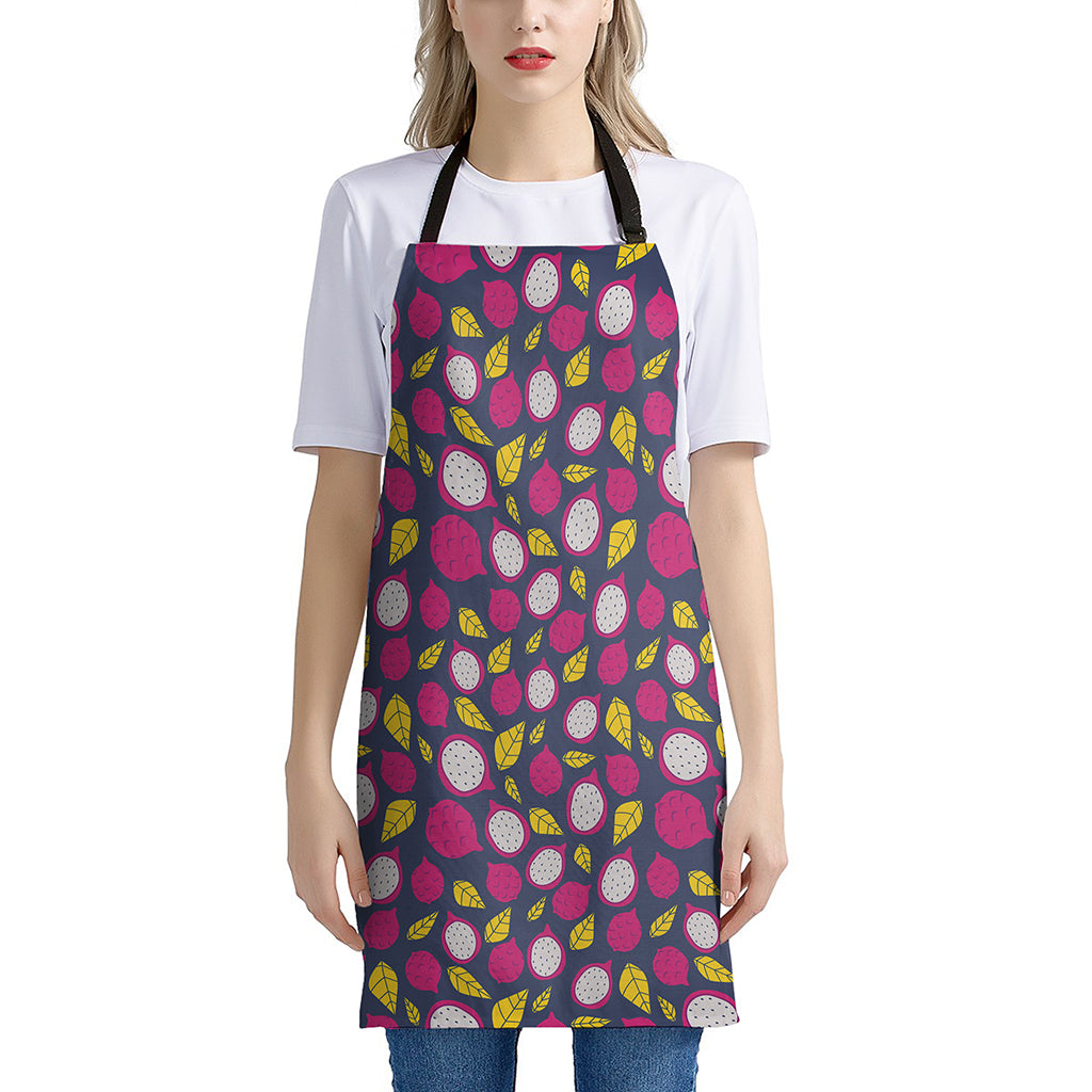 Purple Pitaya Pattern Print Apron