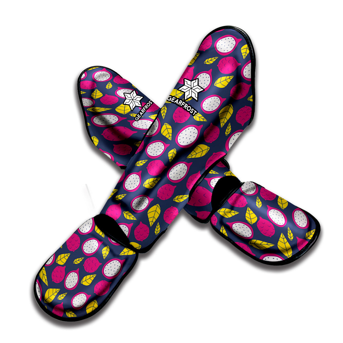 Purple Pitaya Pattern Print Muay Thai Shin Guard