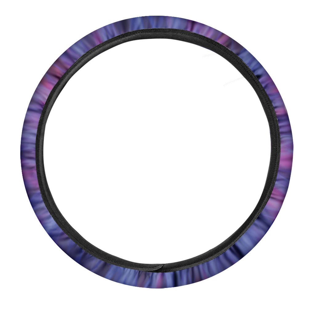 Purple Plasma Ball Print Car Steering Wheel Cover