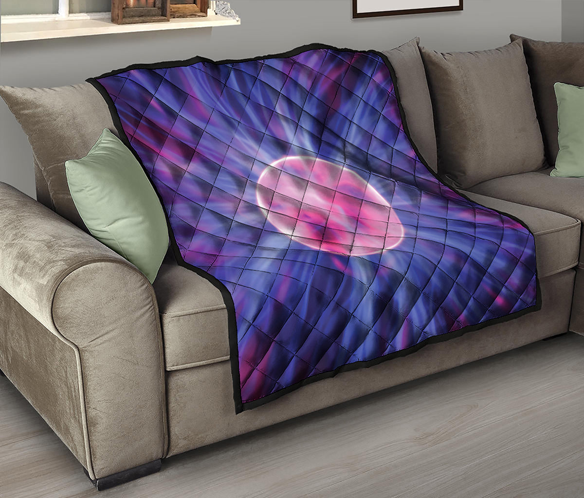 Purple Plasma Ball Print Quilt