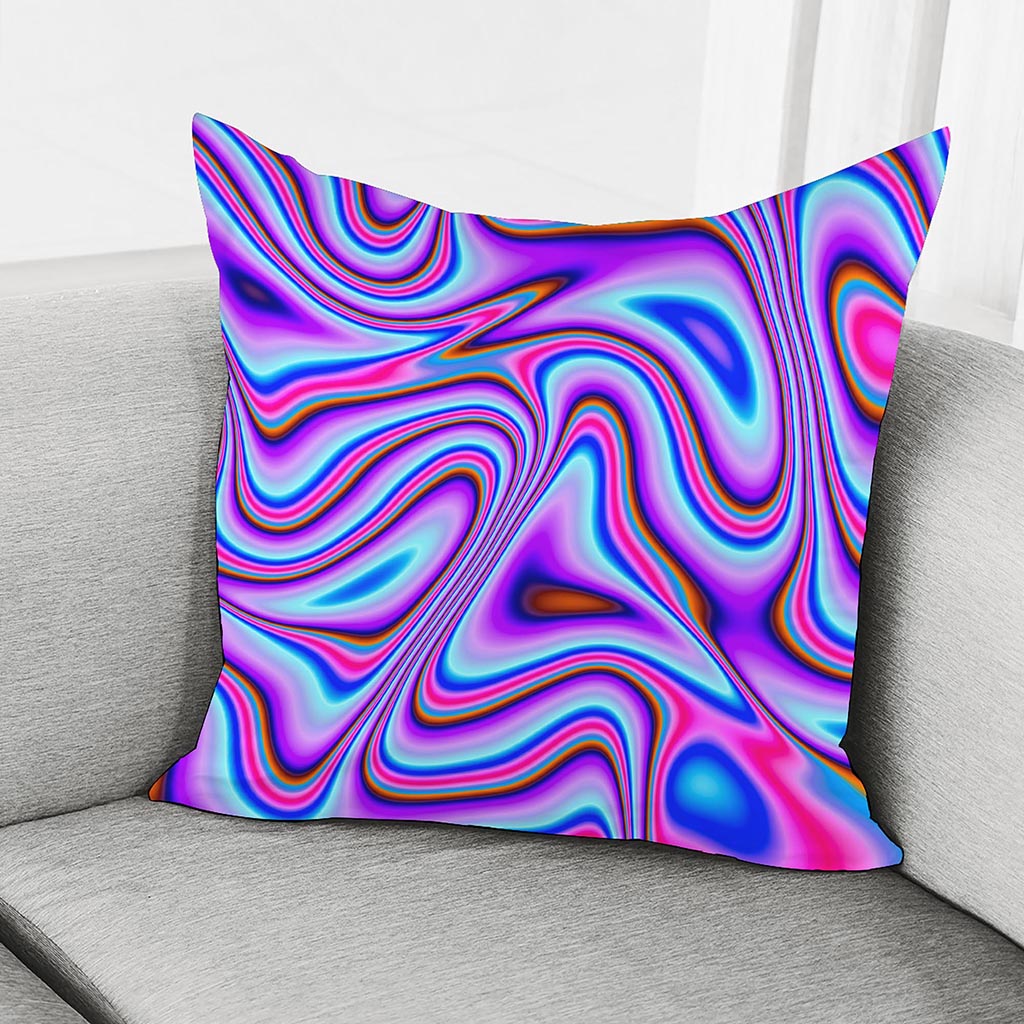 Purple Psychedelic Trippy Print Pillow Cover