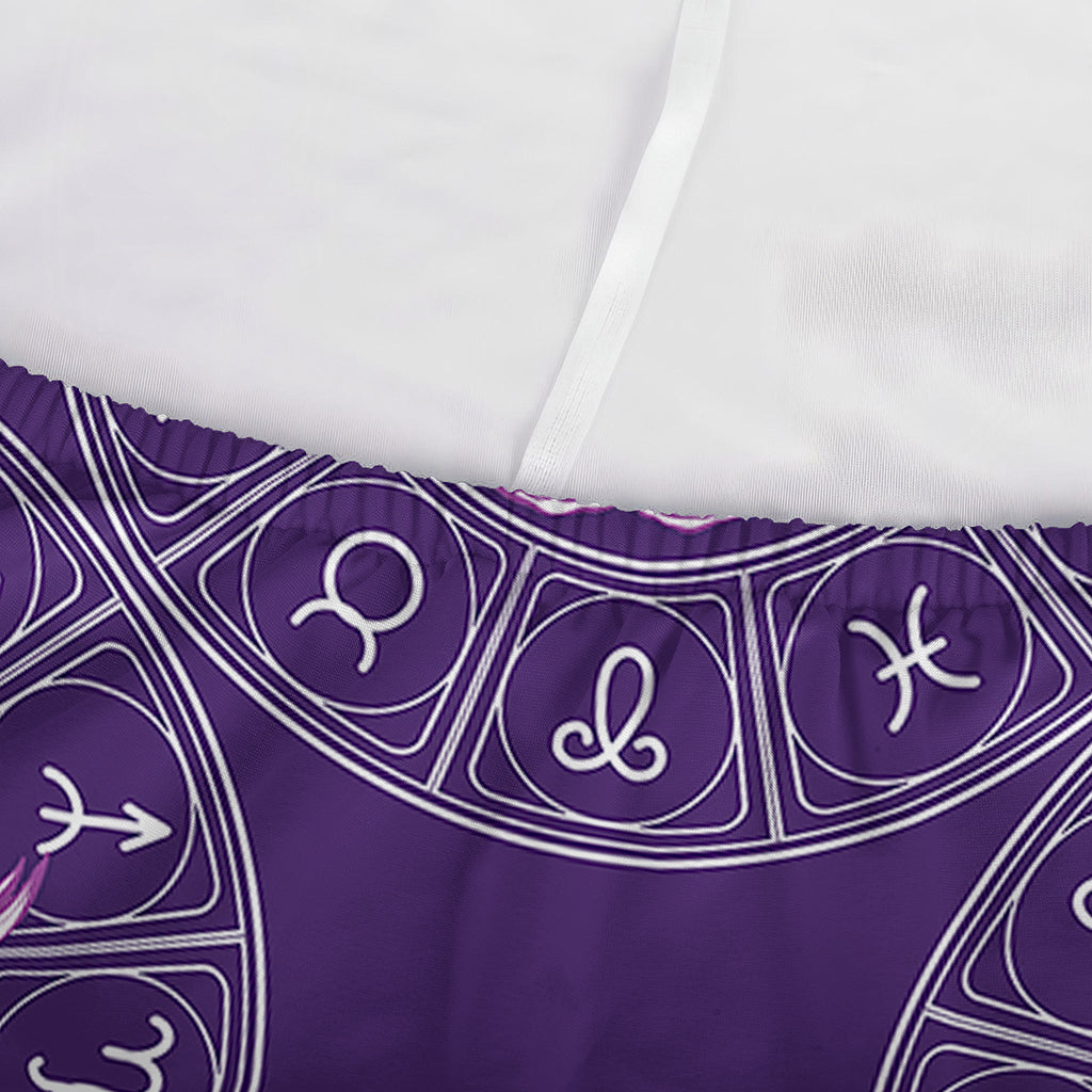 Purple Scorpio Zodiac Pattern Print Sofa Cover