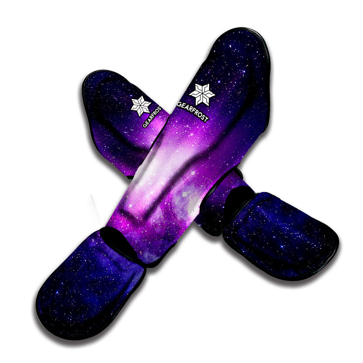 Purple Starfield Galaxy Space Print Muay Thai Shin Guard