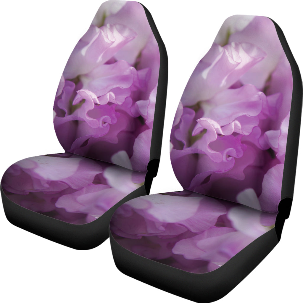 Purple Sweet Pea Print Universal Fit Car Seat Covers