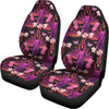 Purple Tropical Elephant Pattern Print Universal Fit Car Seat Covers