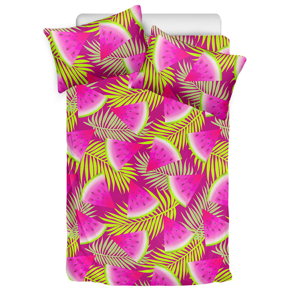 Purple Tropical Watermelon Pattern Print Duvet Cover Bedding Set
