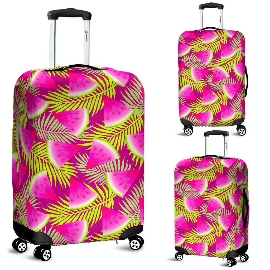 Purple Tropical Watermelon Pattern Print Luggage Cover GearFrost