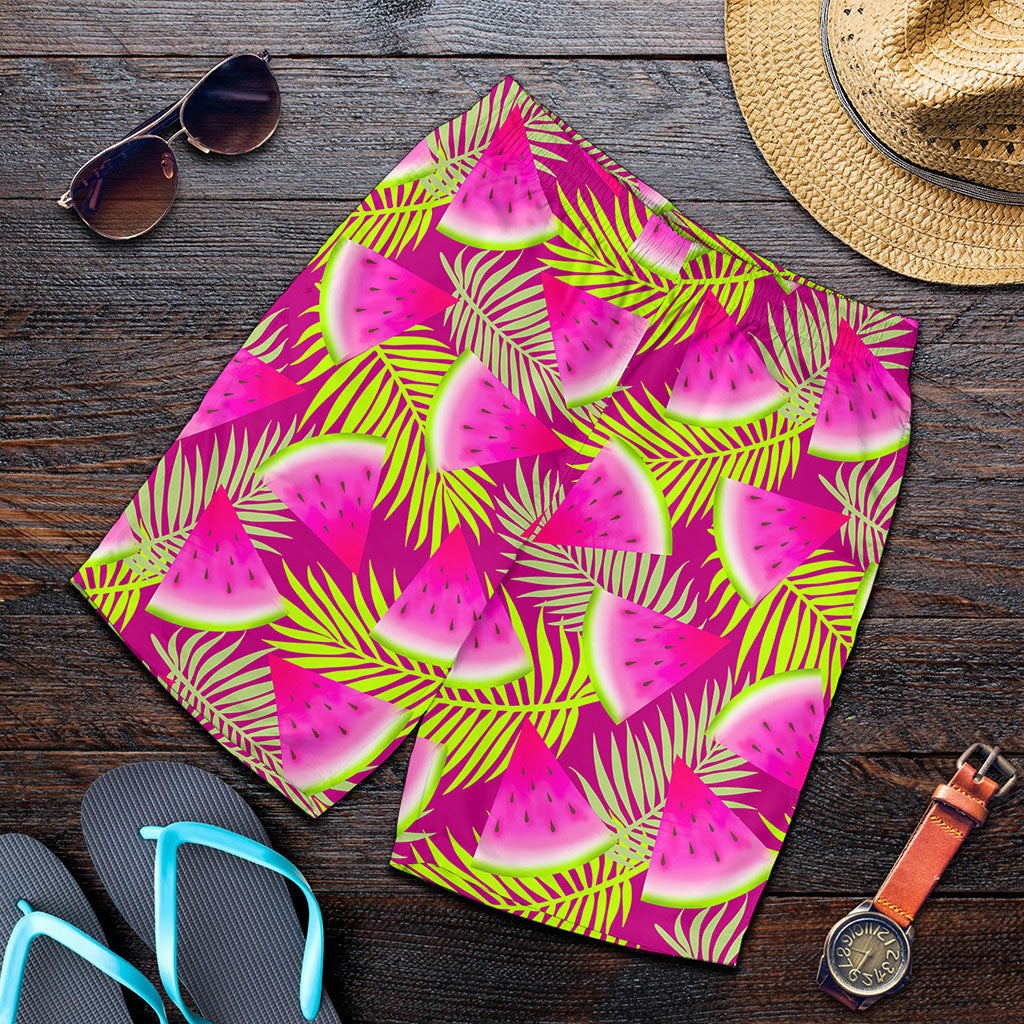 Purple Tropical Watermelon Pattern Print Men's Shorts