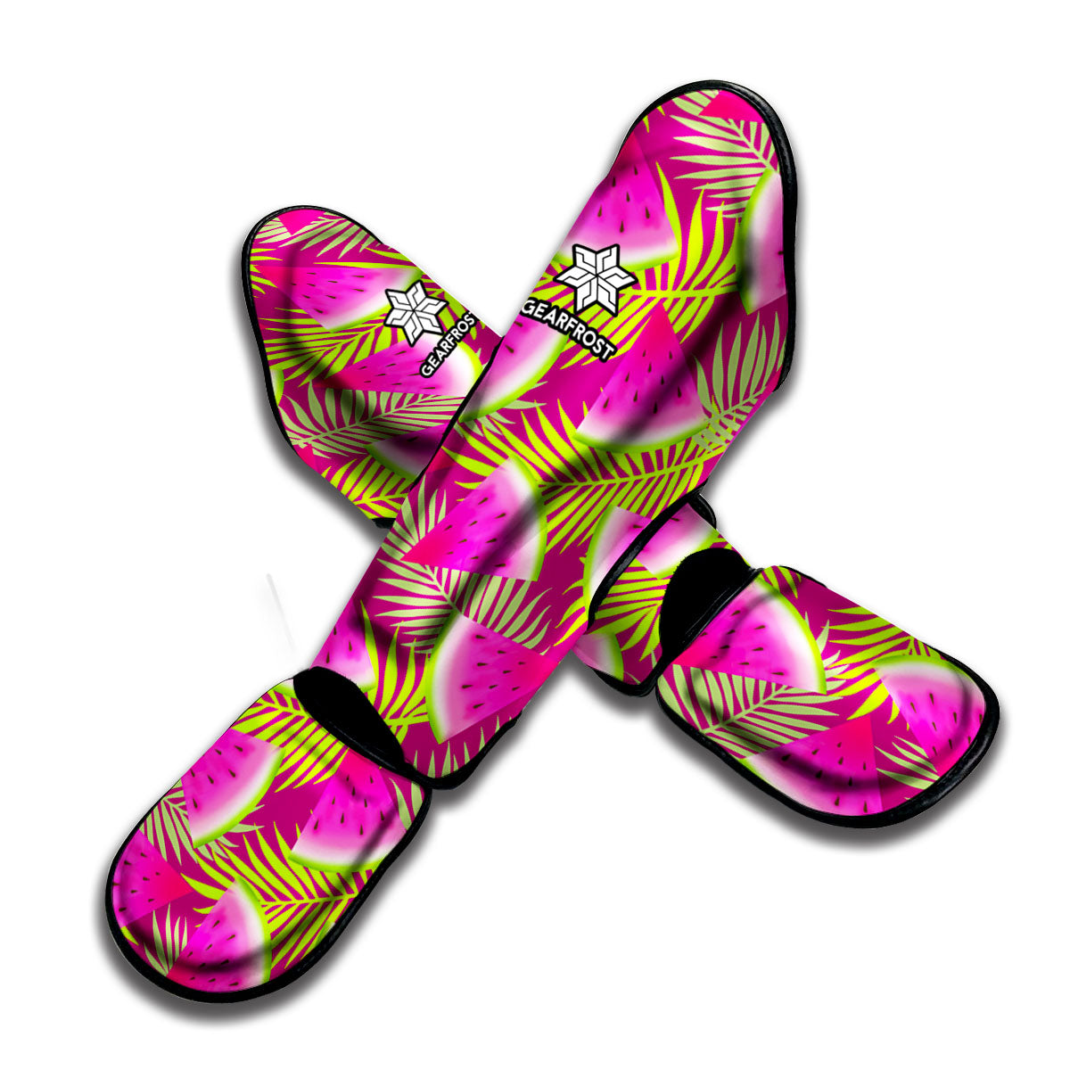 Purple Tropical Watermelon Pattern Print Muay Thai Shin Guard