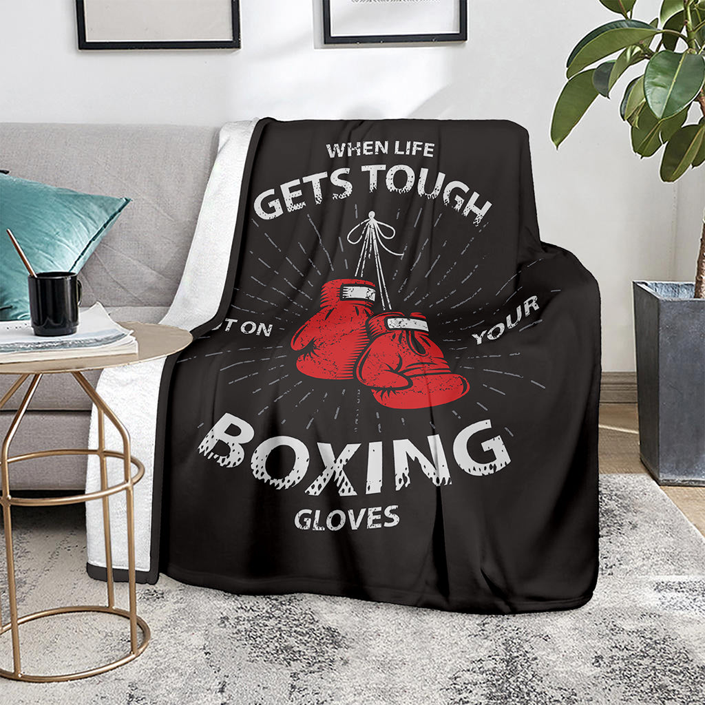 Put On Your Boxing Gloves Print Blanket