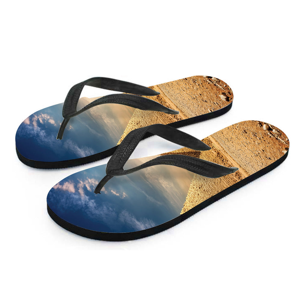 Pyramid Sunset Print Flip Flops