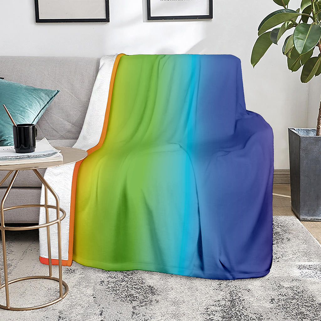 Rainbow Gradient Print Blanket