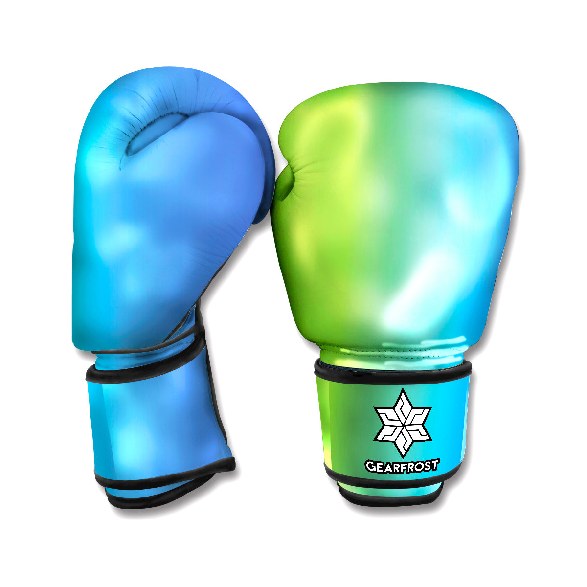Rainbow Gradient Print Boxing Gloves