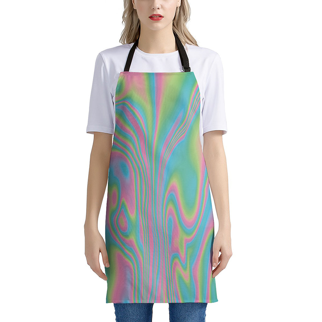 Rainbow Holographic Print Apron