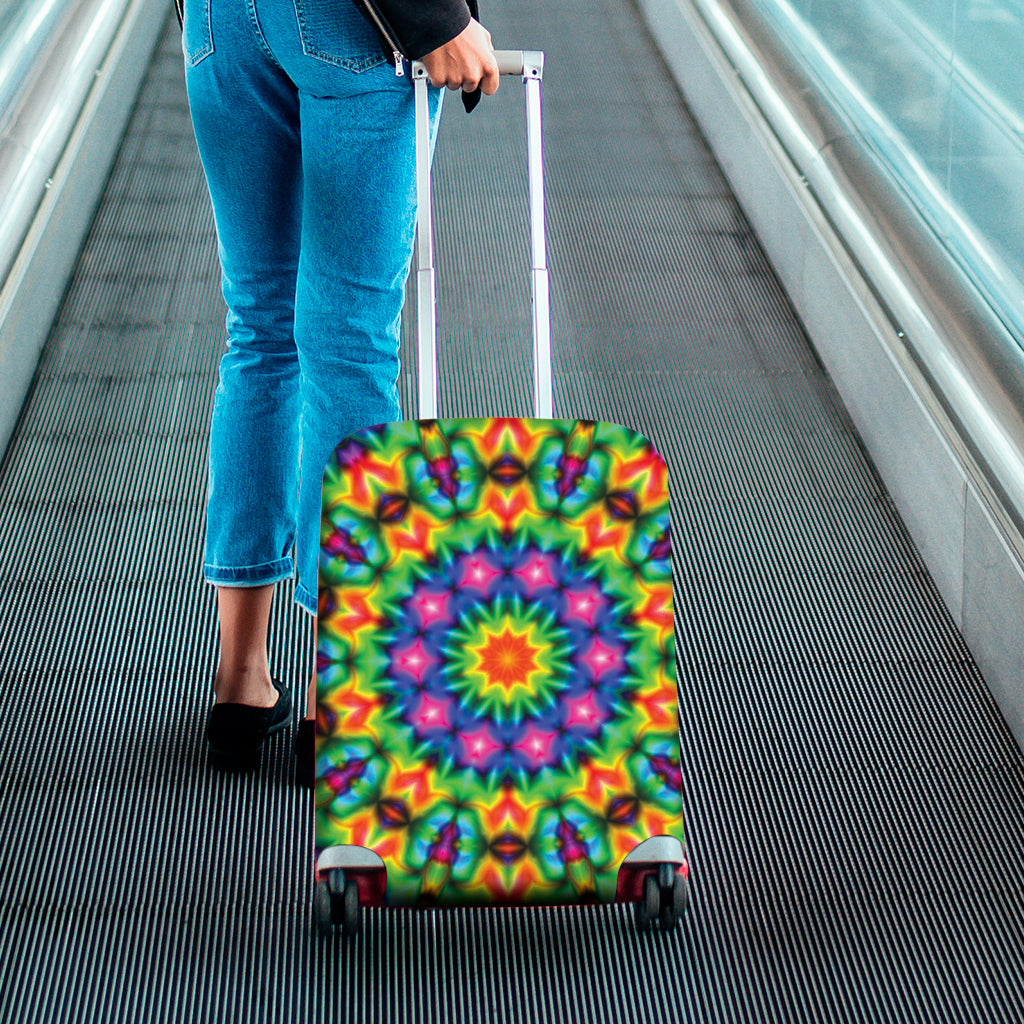 Rainbow Kaleidoscope Print Luggage Cover