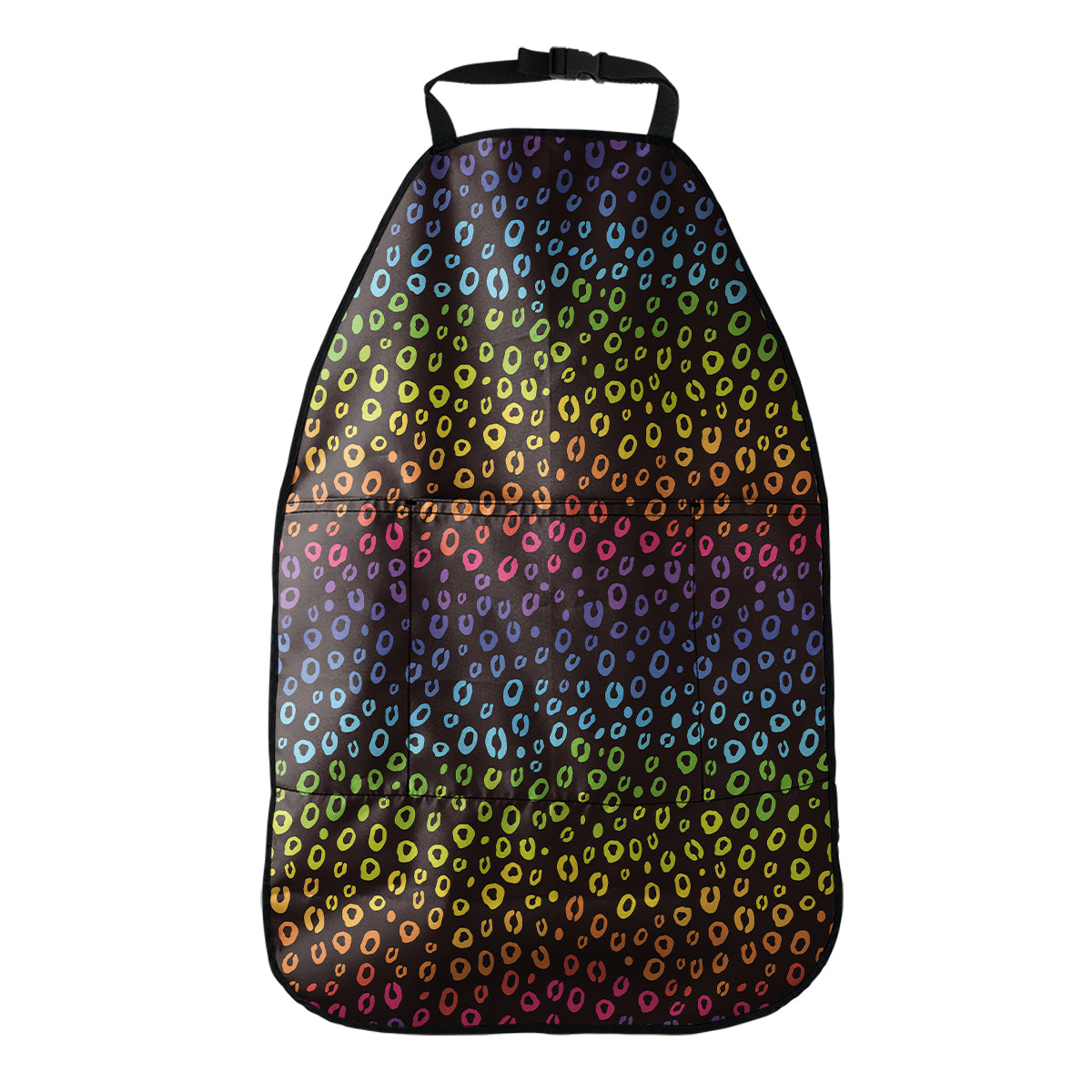 Rainbow Leopard Pattern Print Car Seat Organizers