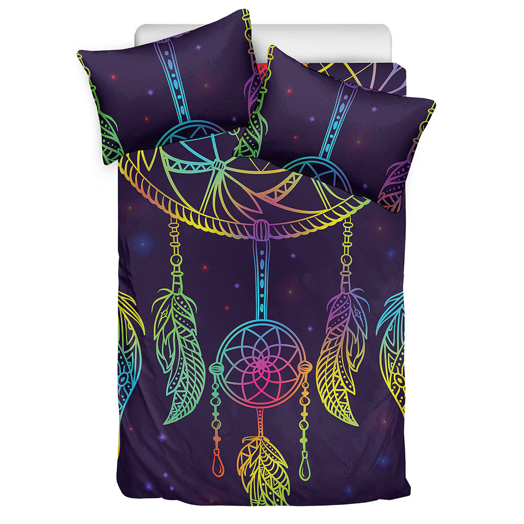 Rainbow Native Dream Catcher Print Duvet Cover Bedding Set