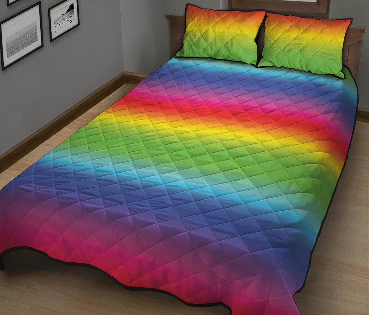 Rainbow Print Quilt Bed Set
