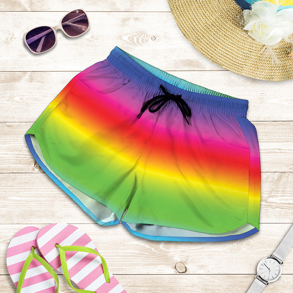 Rainbow Print Women's Shorts