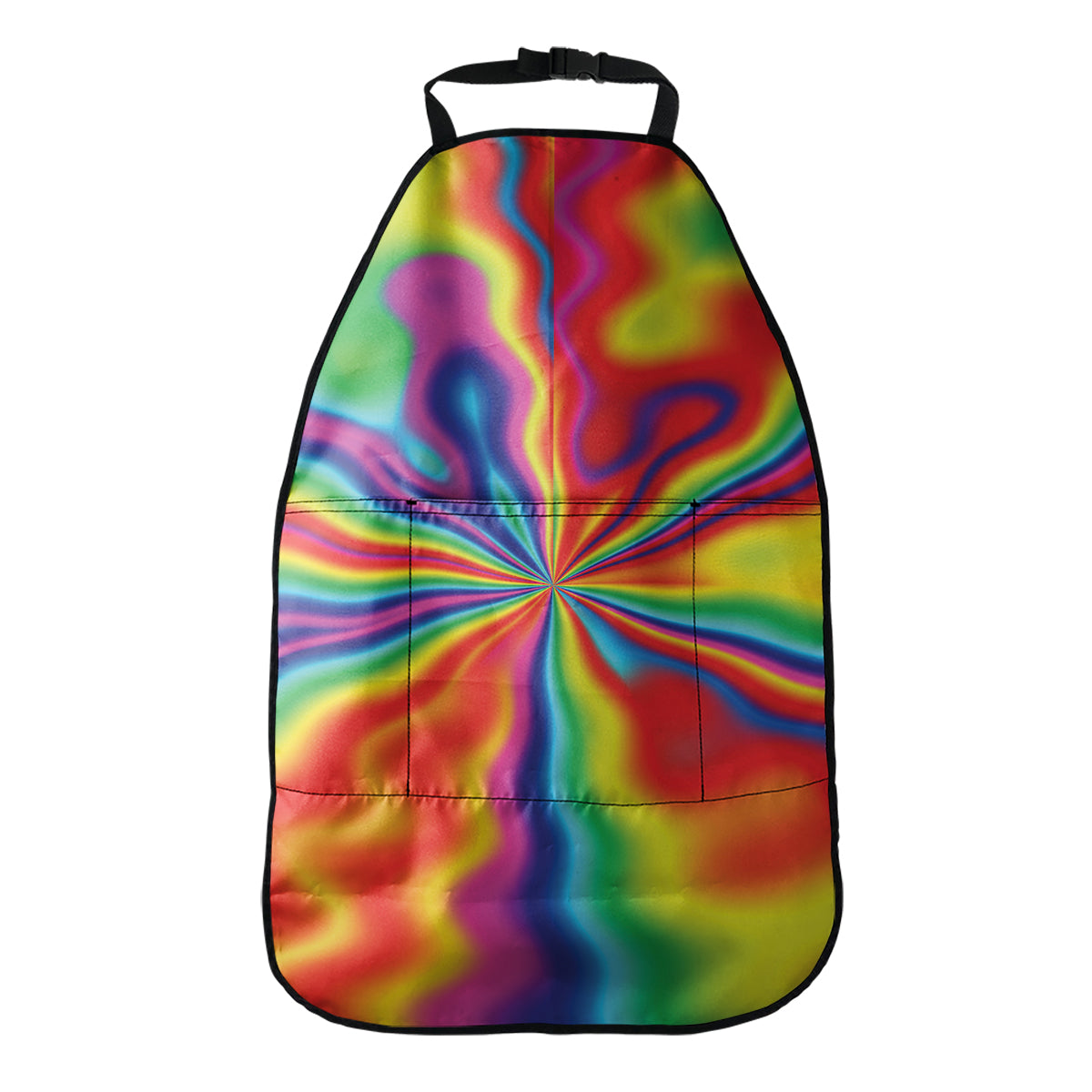 Rainbow Psychedelic Print Car Seat Organizers