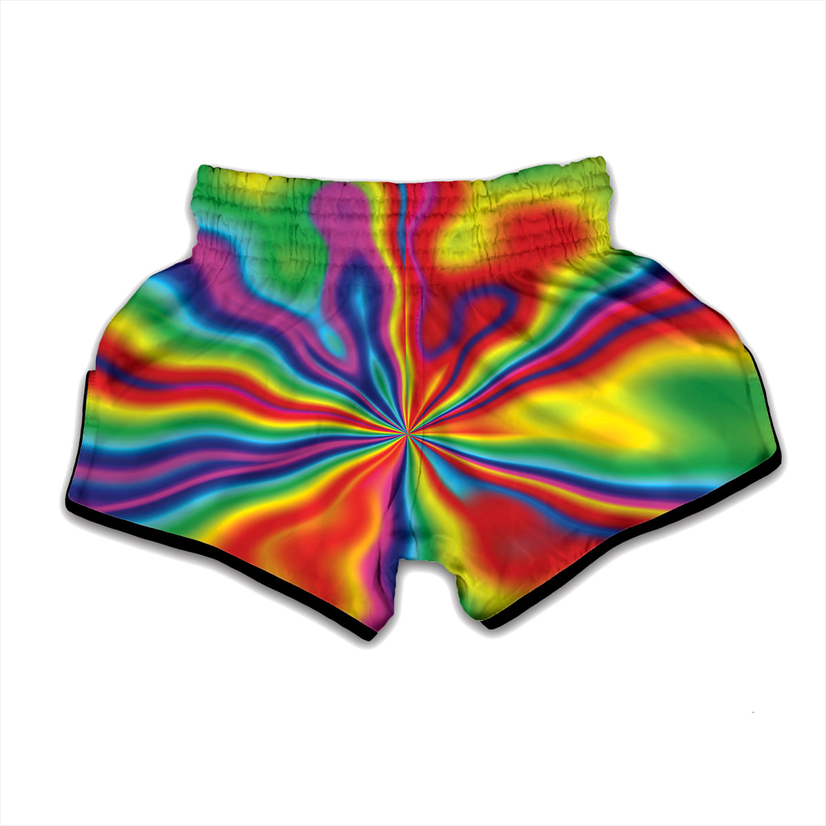 Rainbow Psychedelic Print Muay Thai Boxing Shorts