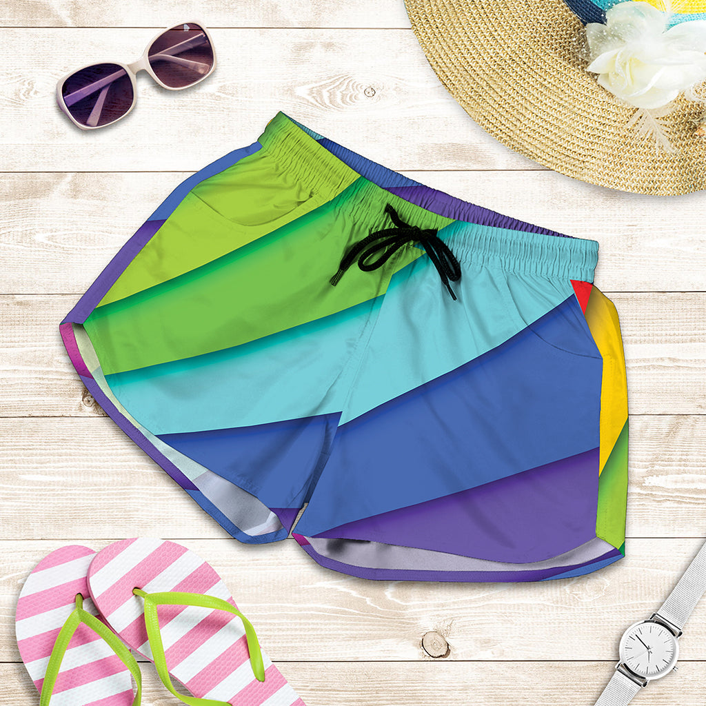 Rainbow Shades Print Women's Shorts