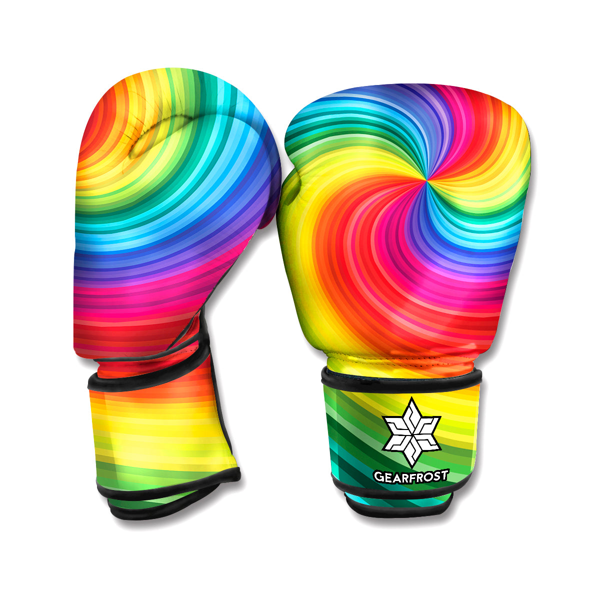 Rainbow Swirl Print Boxing Gloves