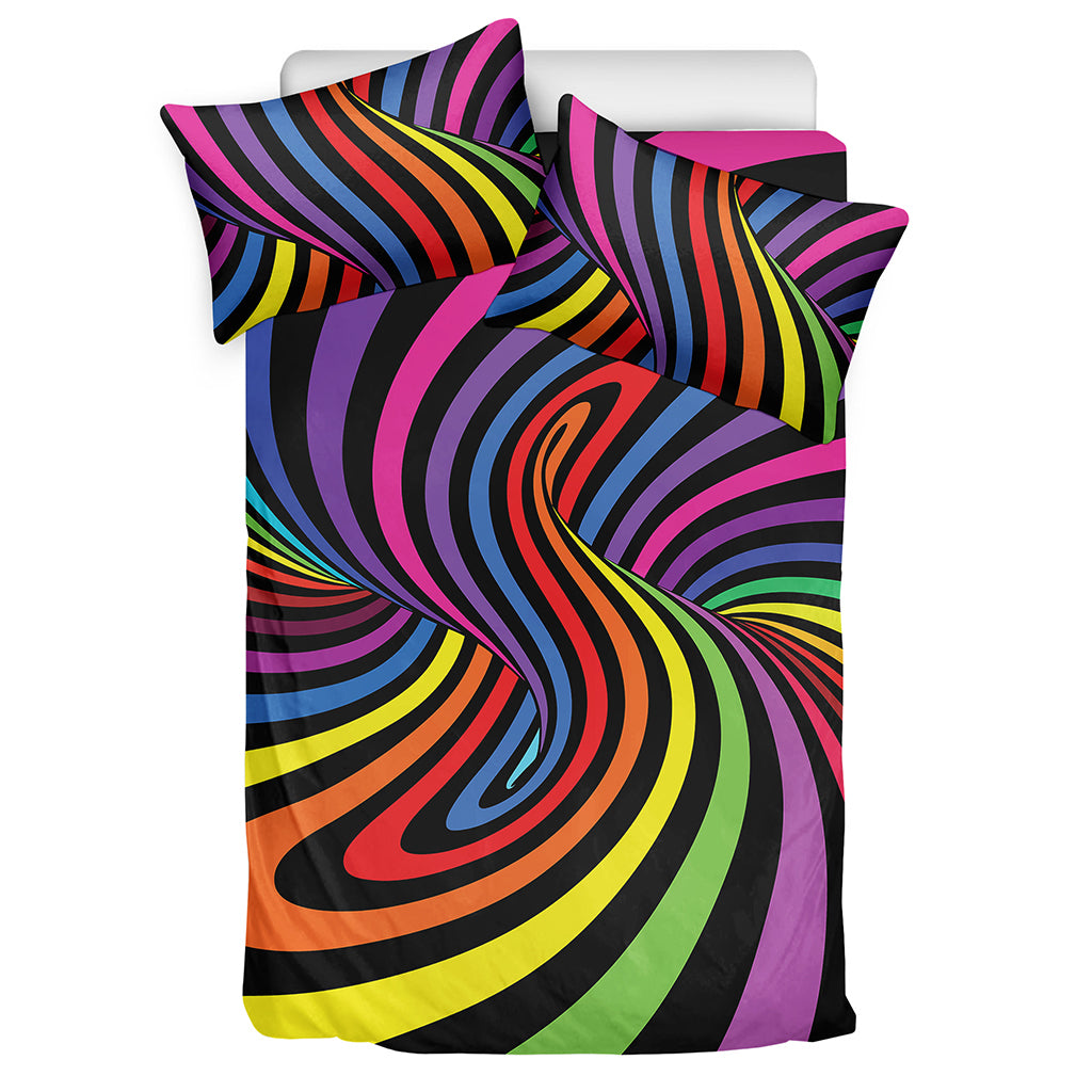 Rainbow Torus Psychedelic Print Duvet Cover Bedding Set