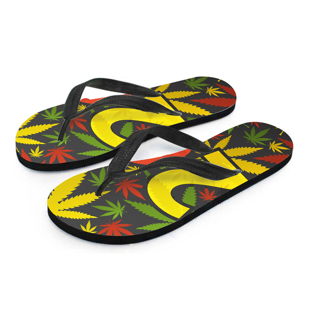 Rasta 420 Print Flip Flops