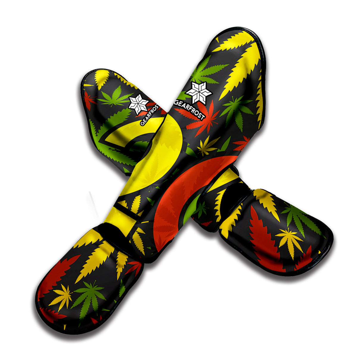 Rasta 420 Print Muay Thai Shin Guard