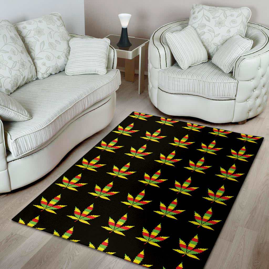 Rasta Flag Pattern Print Area Rug