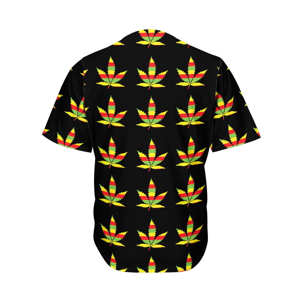 Rasta Flag Pattern Print Men's Baseball Jersey