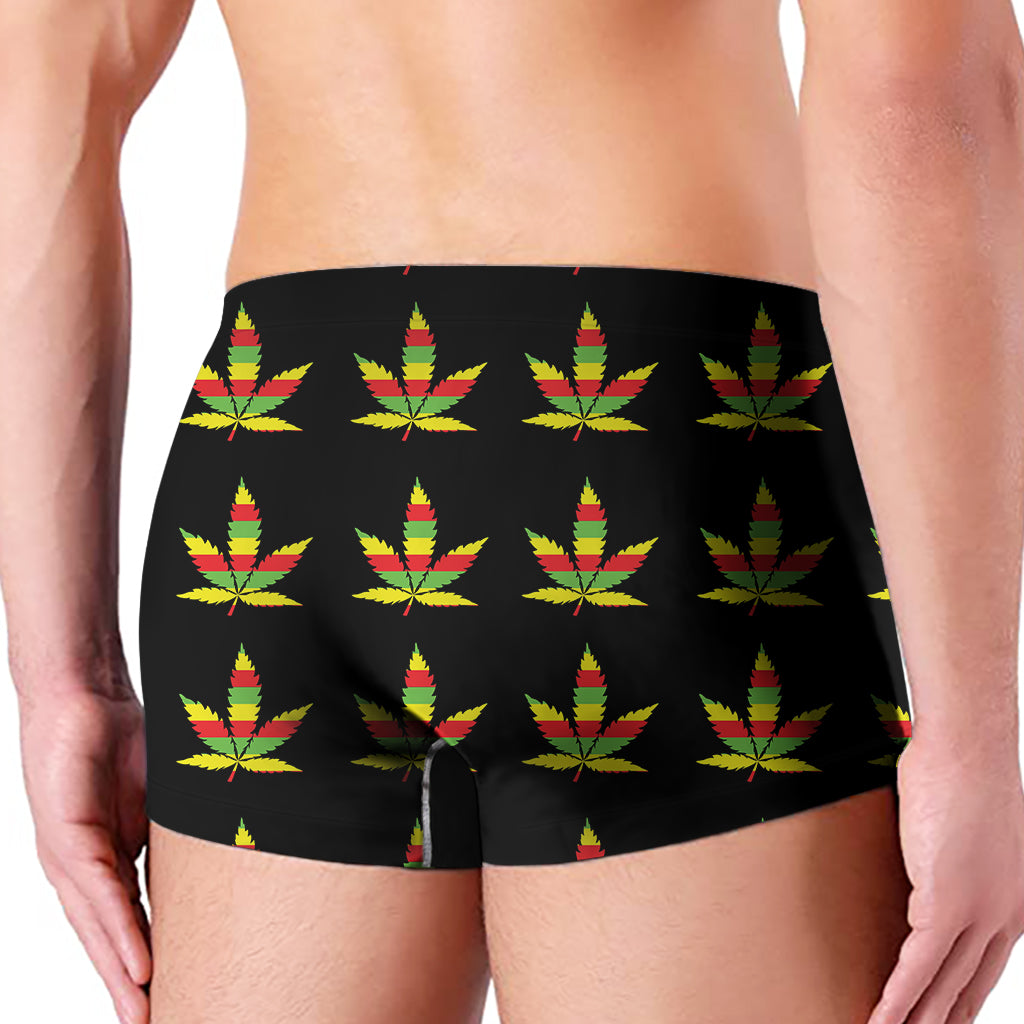 Rasta Flag Pattern Print Men's Boxer Briefs