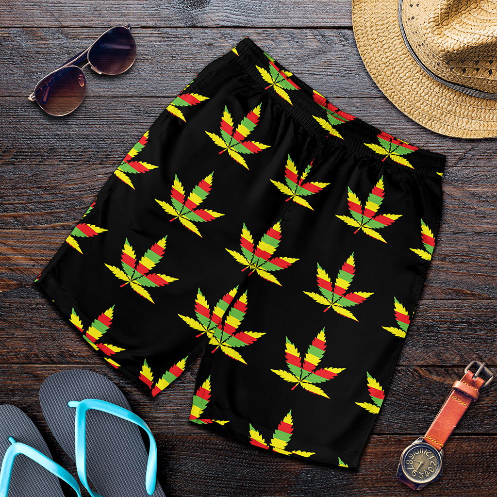 Rasta Flag Pattern Print Men's Shorts