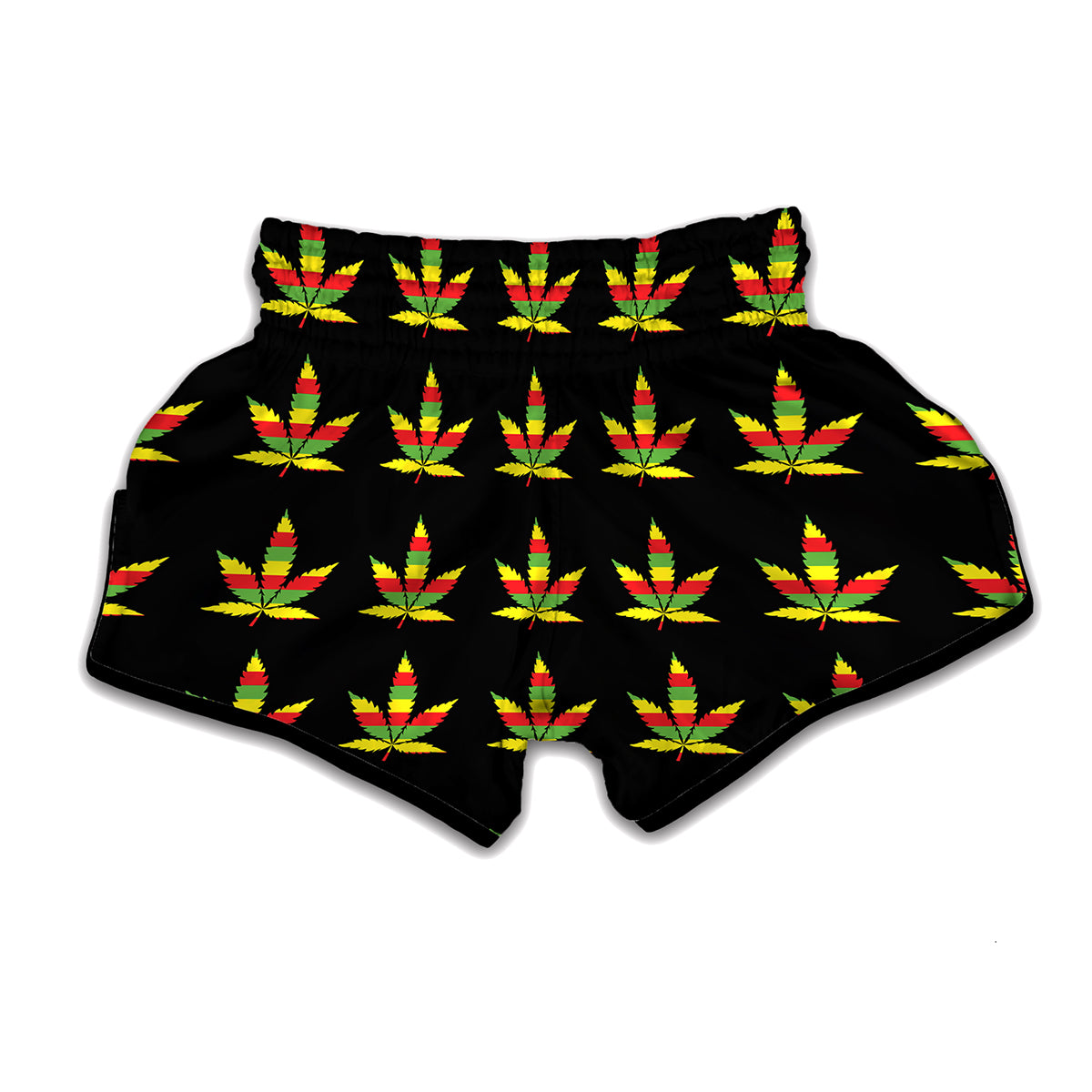 Rasta Flag Pattern Print Muay Thai Boxing Shorts