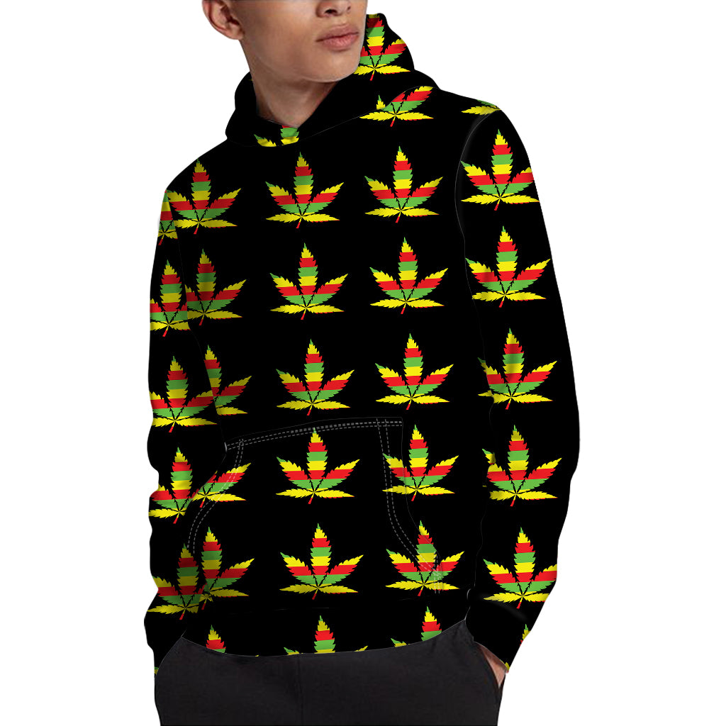 Rasta Flag Pattern Print Pullover Hoodie