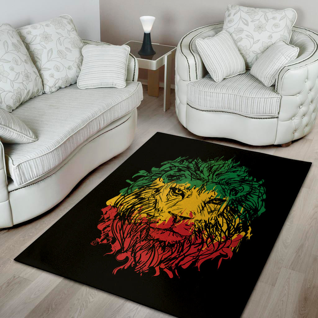 Rasta Lion Print Floor Mat