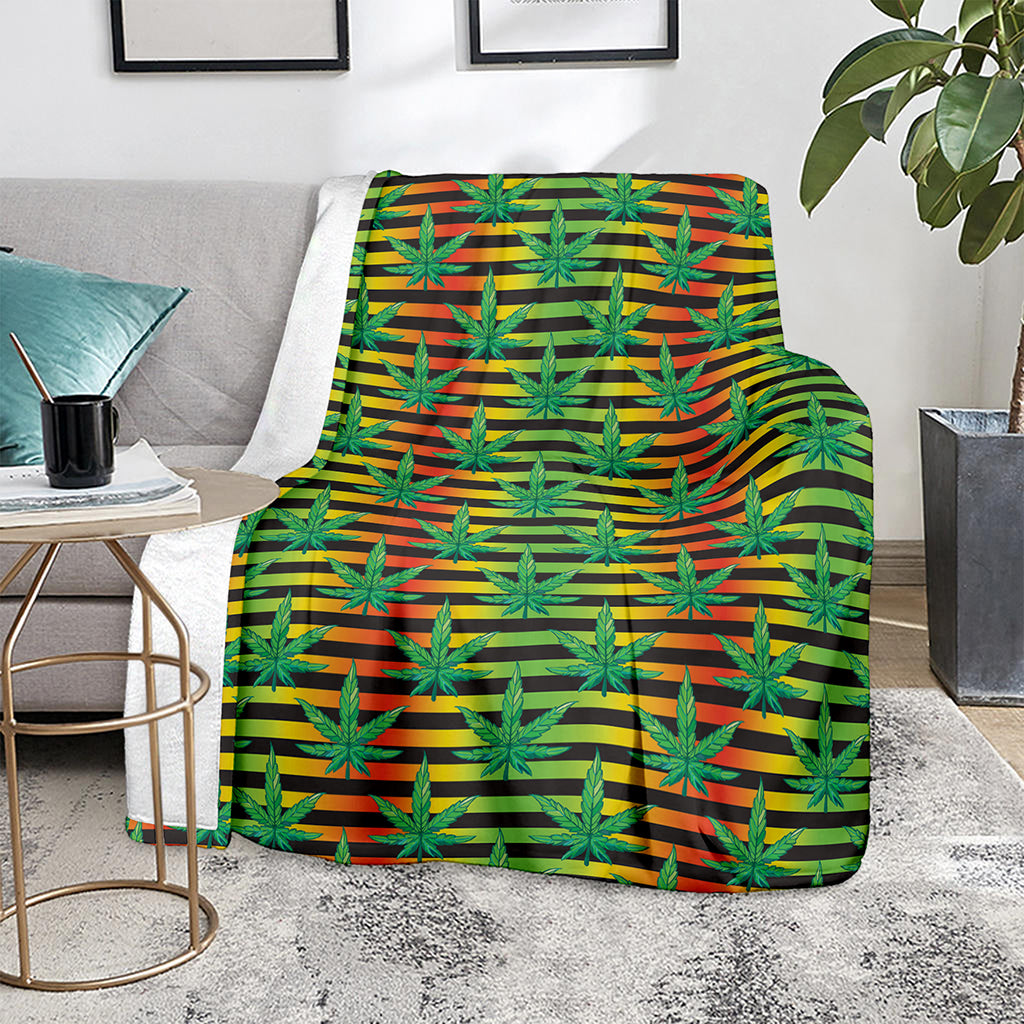 Rasta Striped Pattern Print Blanket