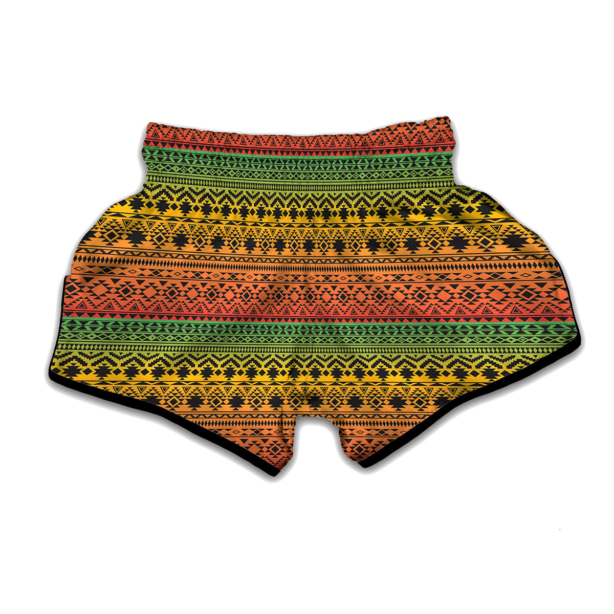 Rasta Tribal Pattern Print Muay Thai Boxing Shorts